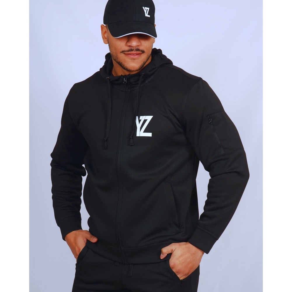 VESTE TECH JOGGING NOIR HOMME