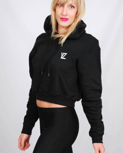 SWEAT CROP TOP CAPUCHE