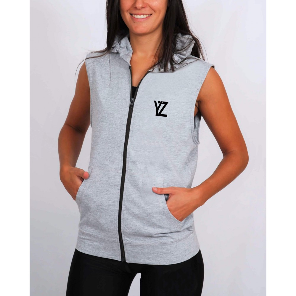 VESTE ATHLETIC GRISE SANS MANCHE FEMME YALOUZ SPORT