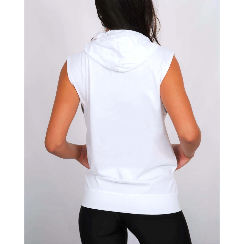 gilet femme sans manche blanc