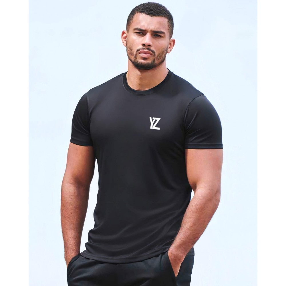T-Shirt technique sport homme noir-rushty-france