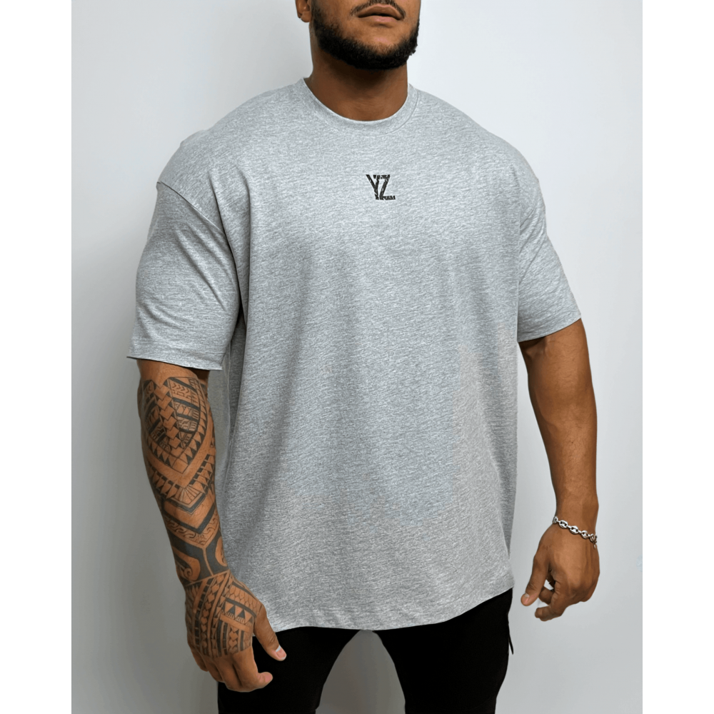 T-SHIRT OVERSIZE GRIS CHINÉ HOMME